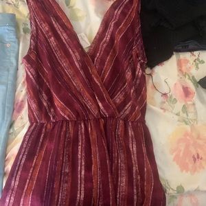 Multicolored striped romper